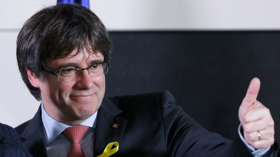 Resultado de imagem para puigdemont libertado na alemanha