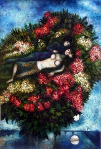 Lovers in the Lilacs_1930 by Marc Chagall