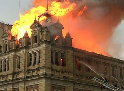 INCÊNDIO - MUSEU DA LÍNGUA PORTUGUESA 2