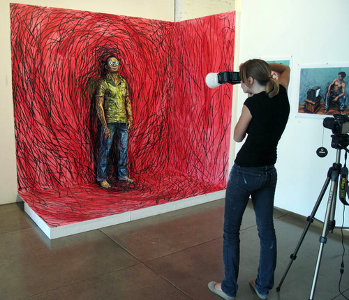 Pinturas tridimensionais de Alexa Meade
