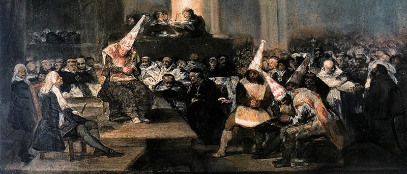 Tribunal da Inquisição - Goya, óleo