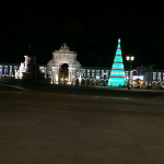 Lisboa à noite, árvore de Natal do Terreiro do Paço