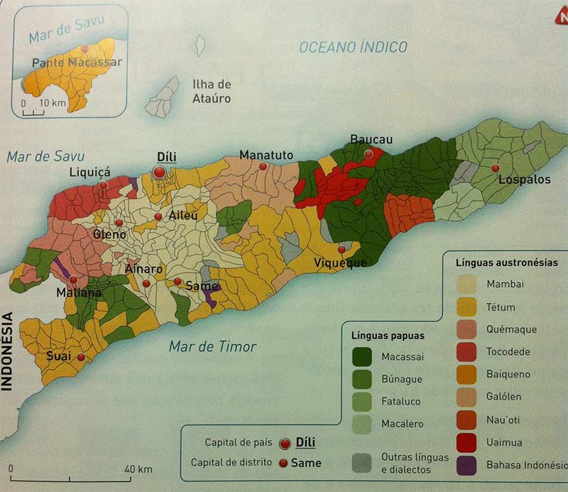 Principais grupos étnicos e línguas de Timor-Leste