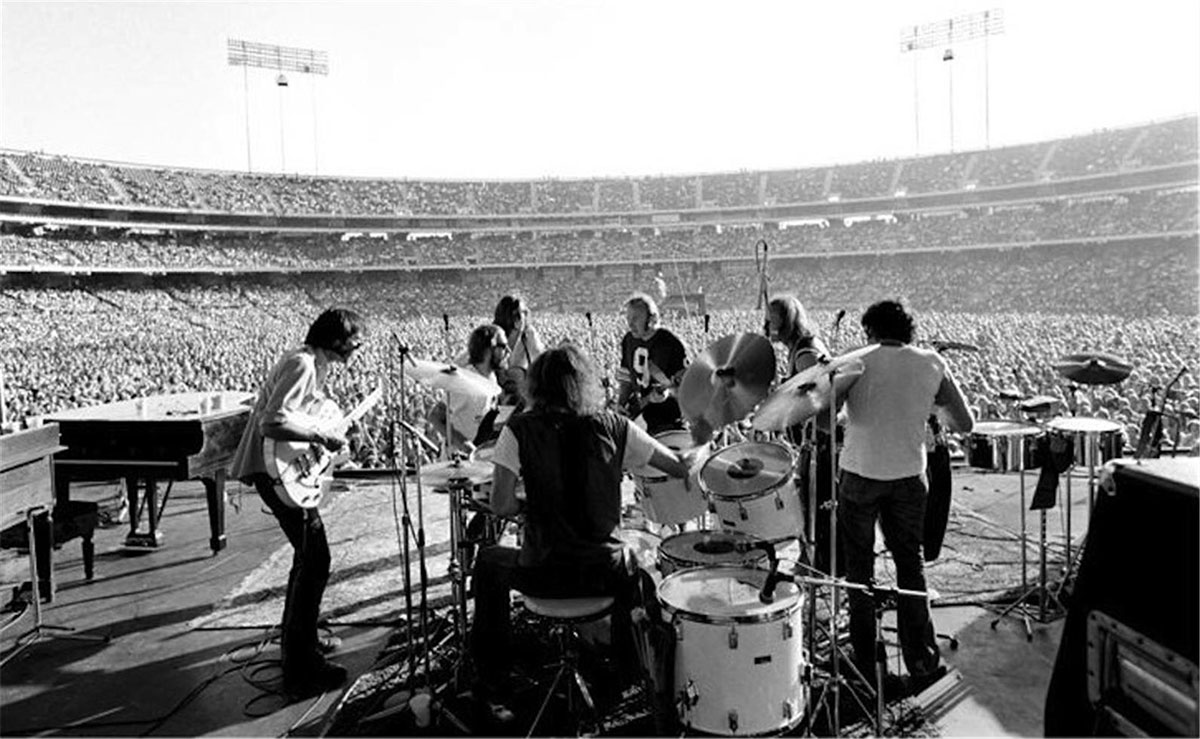 Crosby, Stills, Nash & Young (CSNY Playing at Oakland Coliseum, 1974)